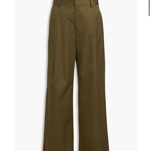 FRAME Green Wide-Leg Trousers
